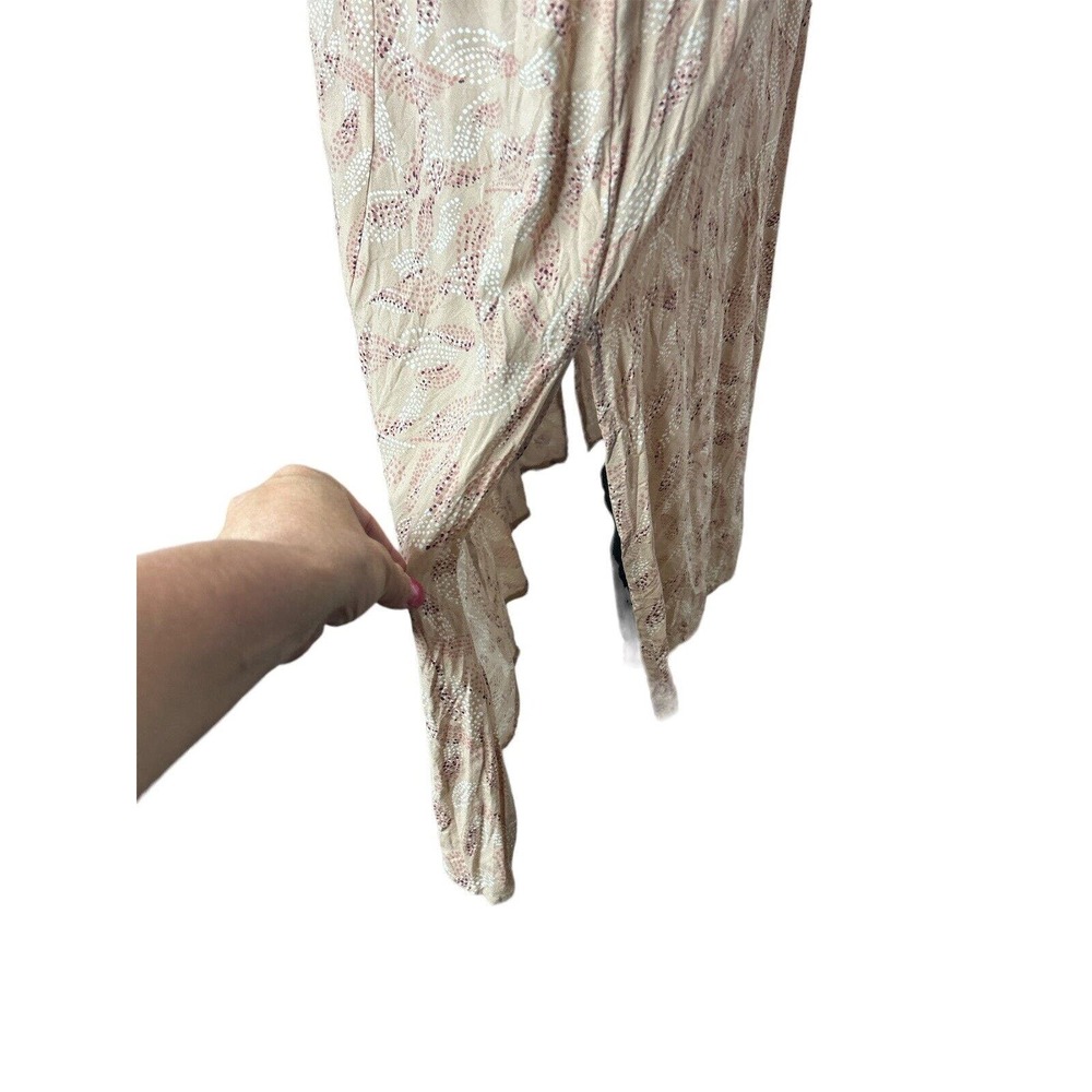 Sincerely Jules Midi Dress Cottagecore Smocked Blush Pink Lace Up‎ Puff Sleeve S - Picture 4 of 8